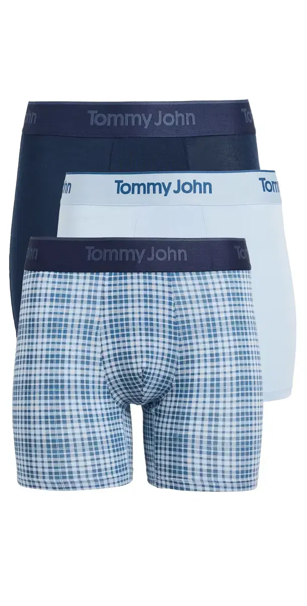 Second Skin 4 Trunks 3 Pack Dressblues/Skyway/Flannelsprin