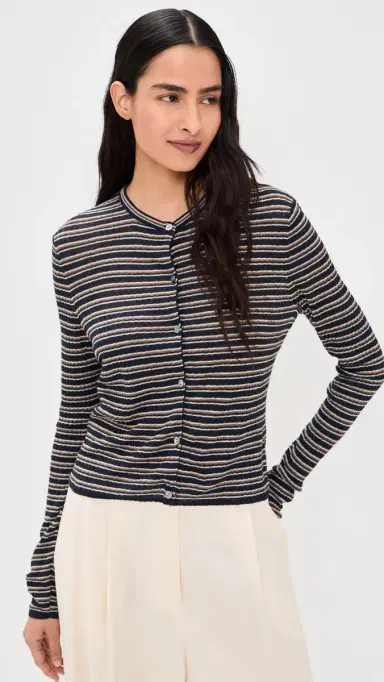 Theory Cropped Cardigan Nocturne Blue Multi | Thumbnail 3 Theory Cropped Cardigan Nocturne Blue Multi | Thumbnail 3