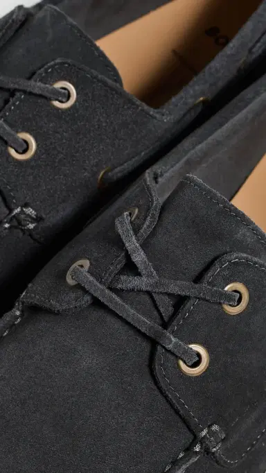 BOSS Sienne Suede Boat Shoes Dark Grey 9 | Thumbnail 5 BOSS Sienne Suede Boat Shoes Dark Grey 9 | Thumbnail 5