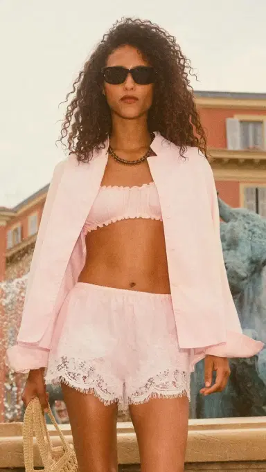 Only Hearts Joey Cotton Bralette Cotton Candy L | Thumbnail 2