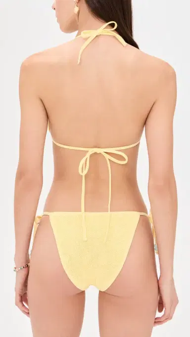 Hunza G Gina Beaded Bikini Set Butter One Size | Thumbnail 3