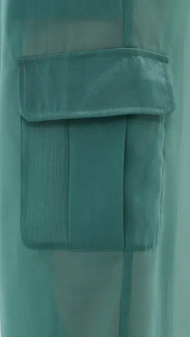 LE BOP Organza Cargo Pocket Pants Jasper Green S | Thumbnail 6