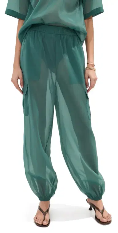 LE BOP Organza Cargo Pocket Pants Jasper Green S | Thumbnail 1
