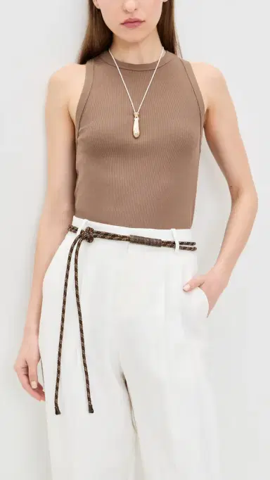 rag & bone Tate Sport Cord Belt Dark Earth Flecked One Size | Thumbnail 3