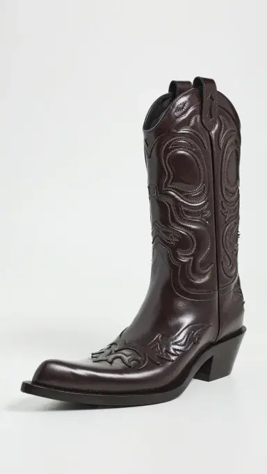 Acne Studios Pointy Leather Cowboy Boots | Thumbnail 2