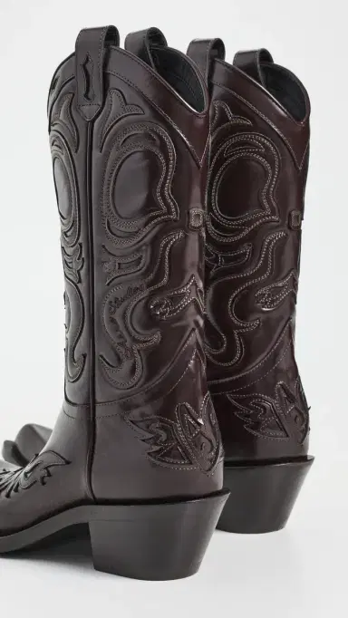 Acne Studios Pointy Leather Cowboy Boots | Thumbnail 4