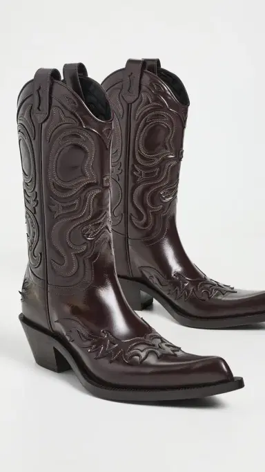 Acne Studios Pointy Leather Cowboy Boots | Thumbnail 5