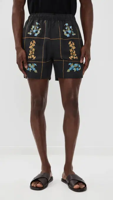 Agua Bendita Cece Linen Shorts 6 Multicolor | Thumbnail 2