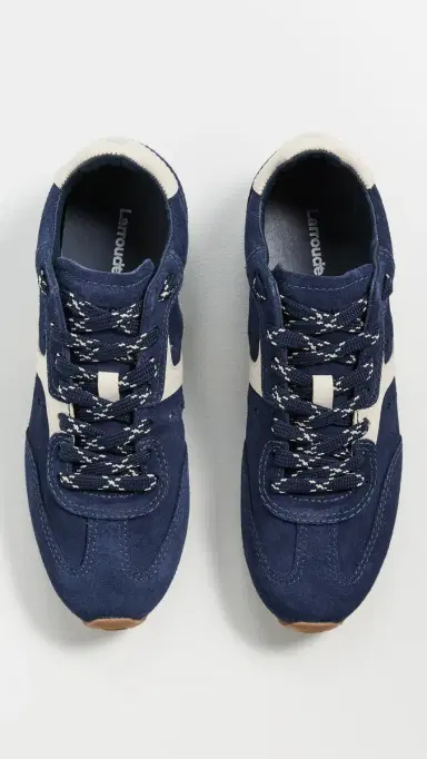 Larroudé Stella Sneakers Navy Suede/ Leather | Thumbnail 5 Larroudé Stella Sneakers Navy Suede/ Leather | Thumbnail 5