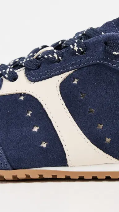 Larroudé Stella Sneakers Navy Suede/ Leather | Thumbnail 6 Larroudé Stella Sneakers Navy Suede/ Leather | Thumbnail 6
