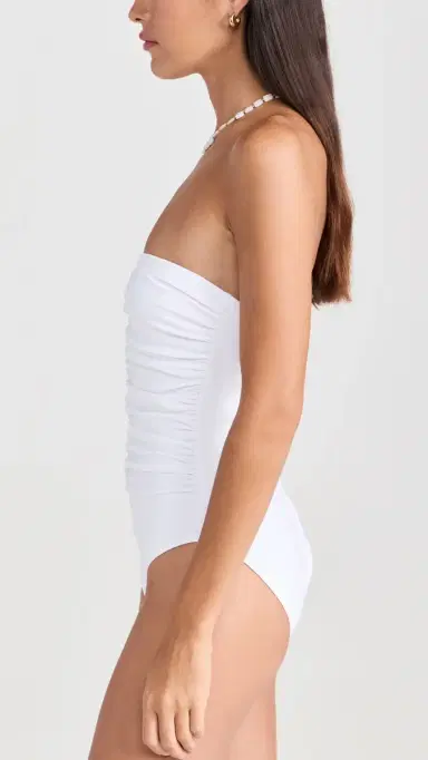 Karla Colletto Basics Bandeau One Piece White | Thumbnail 4