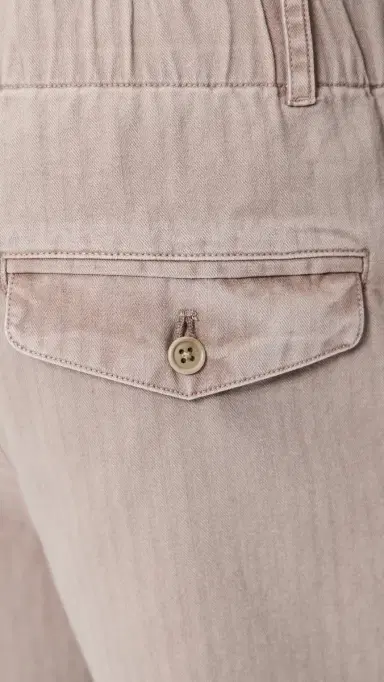 Alex Mill Pull On Shorts In Cotton Herringbone 7 Faded Grey | Thumbnail 6
