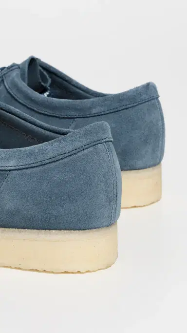 Clarks Suede Wallabee Shoes Denim Blue Suede | Thumbnail 3