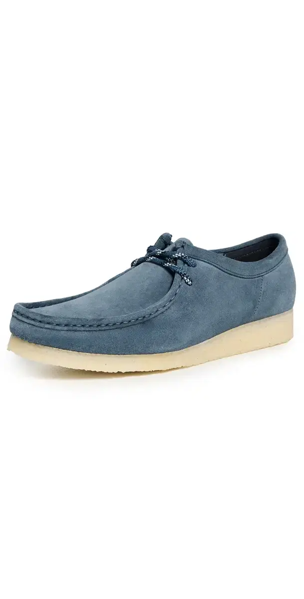 Suede Wallabee Shoes Denim Blue Suede