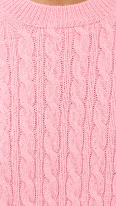 Daughter & Wool Cable Knit Pullover Pale | Thumbnail 6
