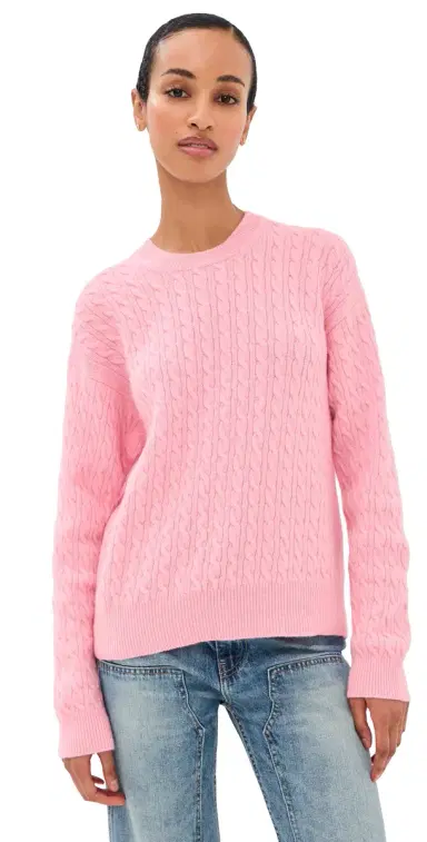 Daughter & Wool Cable Knit Pullover Pale | Thumbnail 1