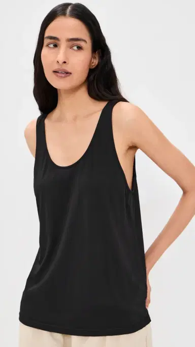 Cotton Citizen The Mykonos Tank Top Jet Black | Thumbnail 2