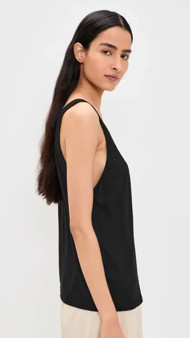 Cotton Citizen The Mykonos Tank Top Jet Black | Thumbnail 4
