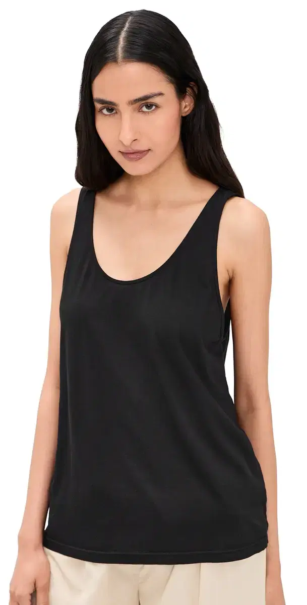 The Mykonos Tank Top Jet Black