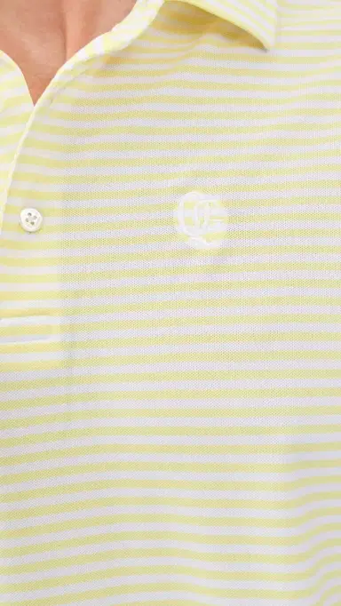 Quiet Golf Randoplh Striped Polo Yellow L | Thumbnail 6