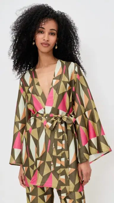 DIARRABLU Mini Kimono Caru Olive | Thumbnail 2 DIARRABLU Mini Kimono Caru Olive | Thumbnail 2