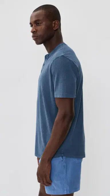 Marine Layer Hemp Cotton Henley Vintage Indigo S | Thumbnail 4