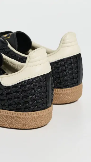 Adidas Samba OG Woven Sneakers Black/Cream White/Gold Met 9 | Thumbnail 4 Adidas Samba OG Woven Sneakers Black/Cream White/Gold Met 9 | Thumbnail 4