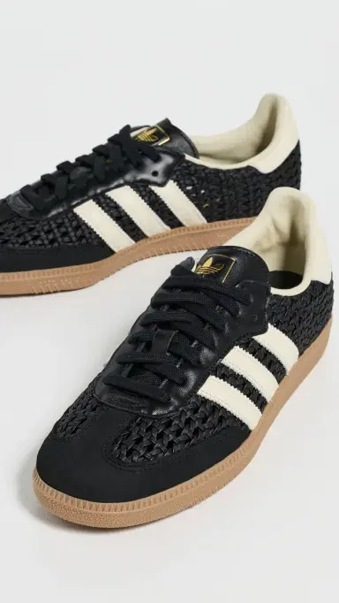 Adidas Samba OG Woven Sneakers Black/Cream White/Gold Met 9 | Thumbnail 5 Adidas Samba OG Woven Sneakers Black/Cream White/Gold Met 9 | Thumbnail 5