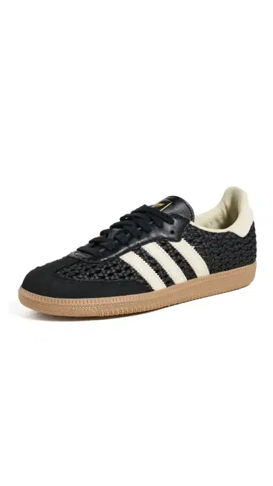Adidas Samba OG Woven Sneakers Black/Cream White/Gold Met 9 | Thumbnail 6 Adidas Samba OG Woven Sneakers Black/Cream White/Gold Met 9 | Thumbnail 6