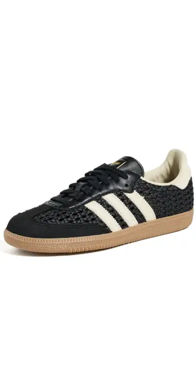 Adidas Samba OG Woven Sneakers Black/Cream White/Gold Met 9 | Thumbnail 1 Adidas Samba OG Woven Sneakers Black/Cream White/Gold Met 9 | Thumbnail 1