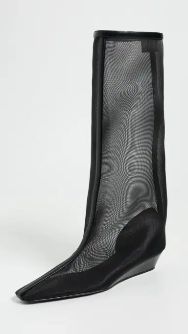 Courrèges Melting Wedged Mesh Boots Black | Thumbnail 2
