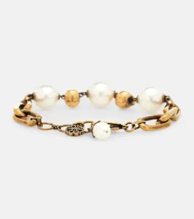 McQueen Faux pearl chain bracelet | Thumbnail 3