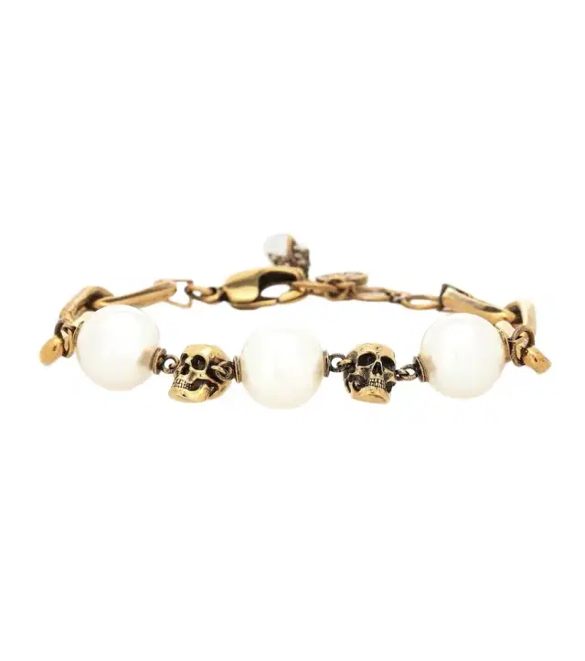 Faux pearl chain bracelet
