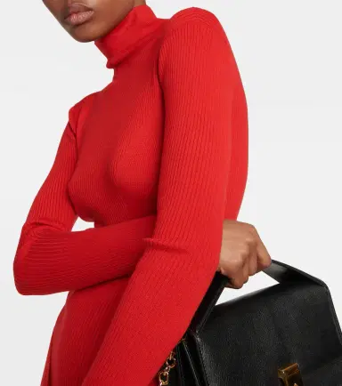 Alaïa Alaïa Cashmere and silk midi dress | Thumbnail 3
