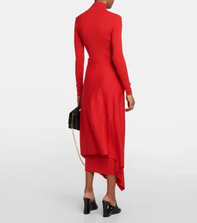 Alaïa Alaïa Cashmere and silk midi dress | Thumbnail 4