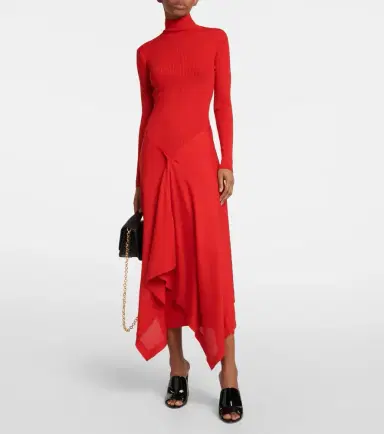Alaïa Alaïa Cashmere and silk midi dress | Thumbnail 5