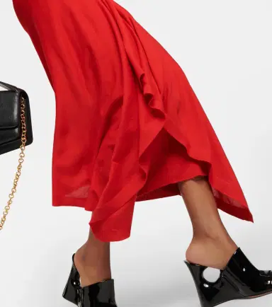 Alaïa Alaïa Cashmere and silk midi dress | Thumbnail 6