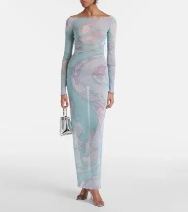 PUCCI Orchidee tulle maxi dress | Thumbnail 6