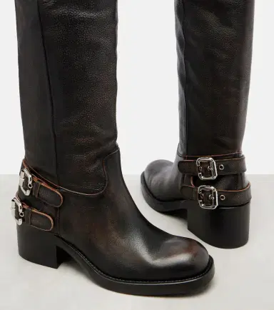 Chloé Chloé Dakota leather knee-high biker boots | Thumbnail 2 Chloé Chloé Dakota leather knee-high biker boots | Thumbnail 2