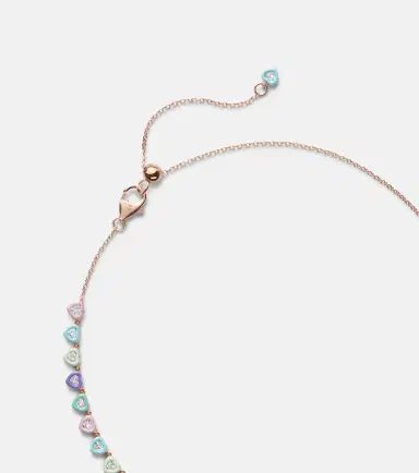 Kamyen Candy Crush 18kt rose gold and enamel choker with diamonds | Thumbnail 2