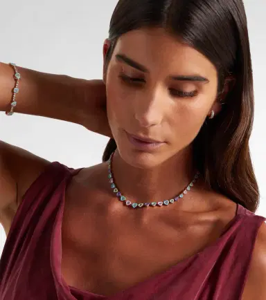 Kamyen Candy Crush 18kt rose gold and enamel choker with diamonds | Thumbnail 5