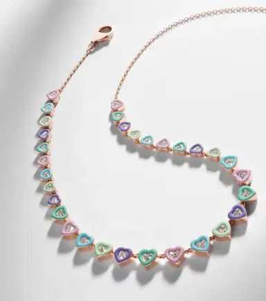 Kamyen Candy Crush 18kt rose gold and enamel choker with diamonds | Thumbnail 6