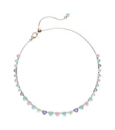 Kamyen Candy Crush 18kt rose gold and enamel choker with diamonds | Thumbnail 1