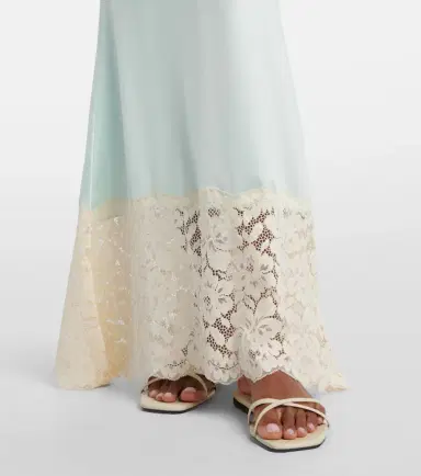 Montce Natalia lace-trimmed satin slip skirt | Thumbnail 2 Montce Natalia lace-trimmed satin slip skirt | Thumbnail 2