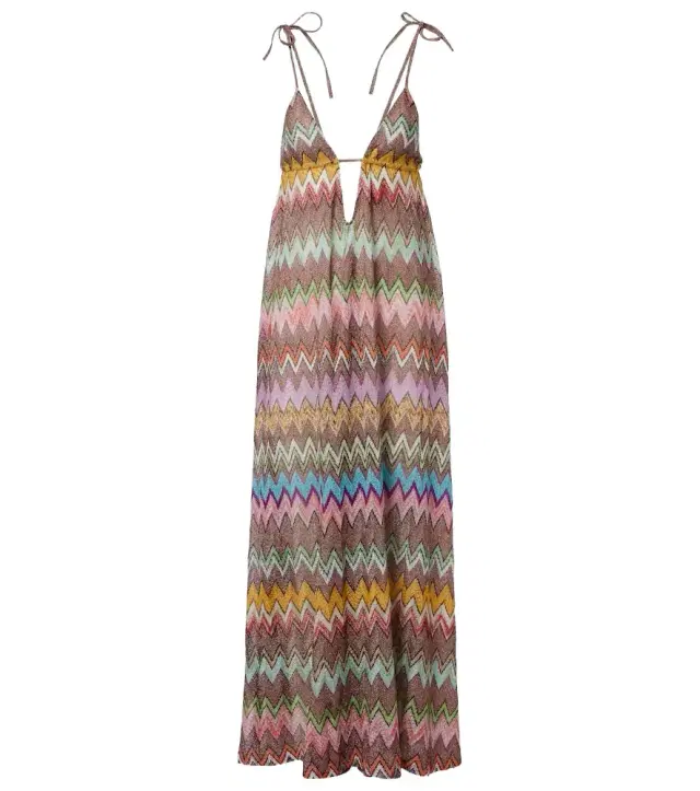 Missoni Zigzag lamé beach dress