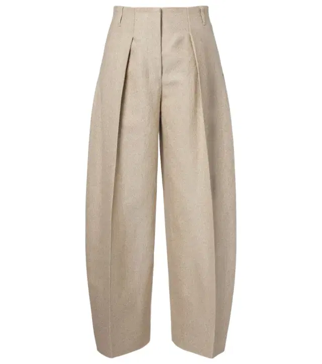 Jacquemus Ovalo cotton and linen barrel-leg pants