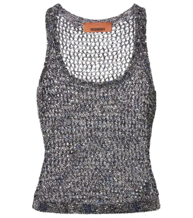 Missoni Sequined knitted tank top