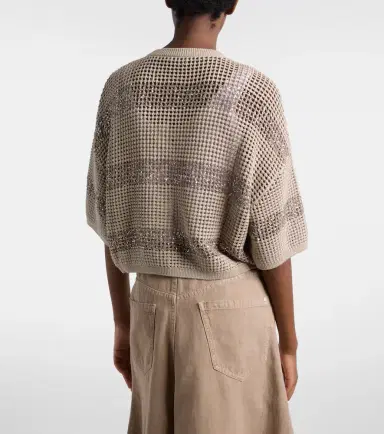 Brunello Cucinelli Sequined cotton cardigan | Thumbnail 3
