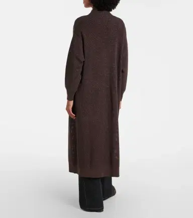 Brunello Cucinelli Cotton-blend lamé cardigan | Thumbnail 2