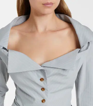 Vivienne Westwood Monday pinstripe peplum cotton shirt | Thumbnail 3